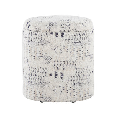 Rangement multifonctionnel élégant en coton de 18 po avec couvercle amovible, texture unique, limite de 250 lb, utilisation intérieure, conception sans assemblage, poids en lb, seulement, requis