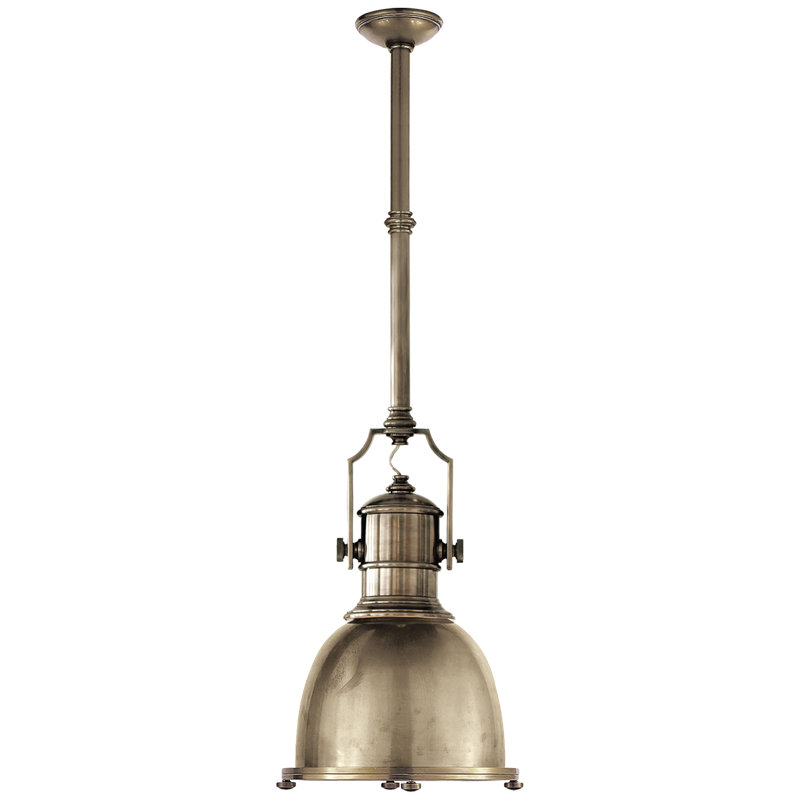 Chapman & Myers Country Industrial Small Pendant, Antique Nickel