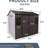 8X6 Ft Resin Outdoor Shed With Lockable Door, Waterproof Floor, Two Windows For Backyard  Brown Garden - Windows, Door Patio,-125291622
