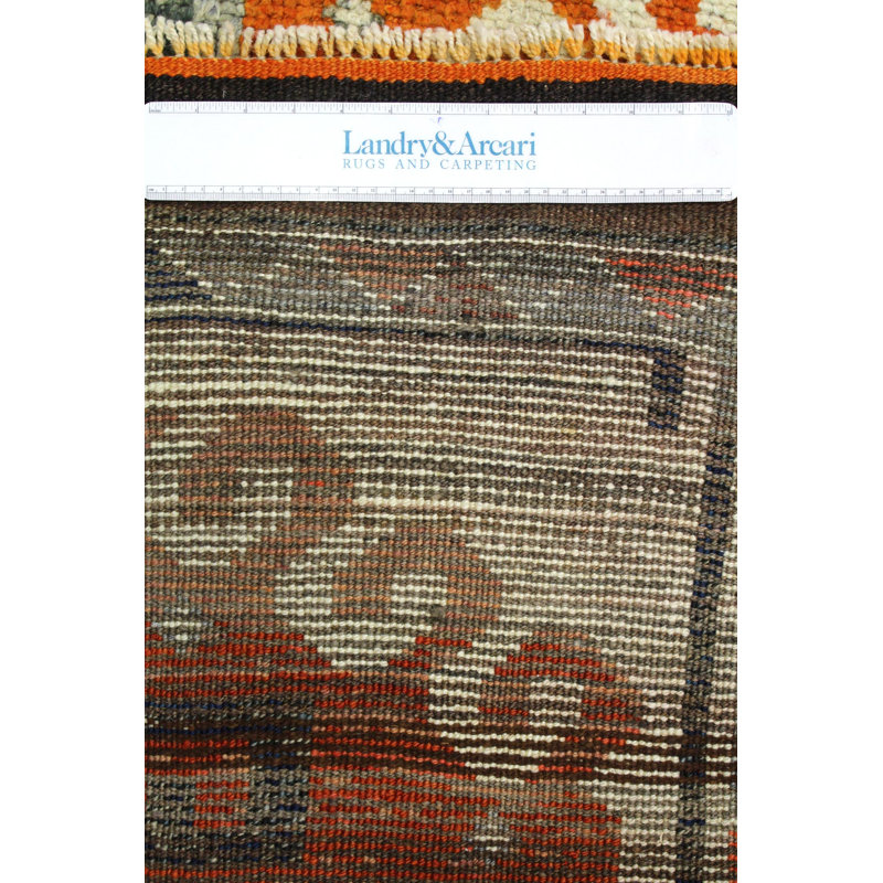 Herki One-of-a-Kind 3'9" X 11'4" 1960s Runner Wool Area Rug in