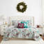 Ensemble de courtepointe réversible Christmas Woodland - gris / menthe / prune-2024902049