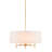 5-Light White Drum Shade Chandelier