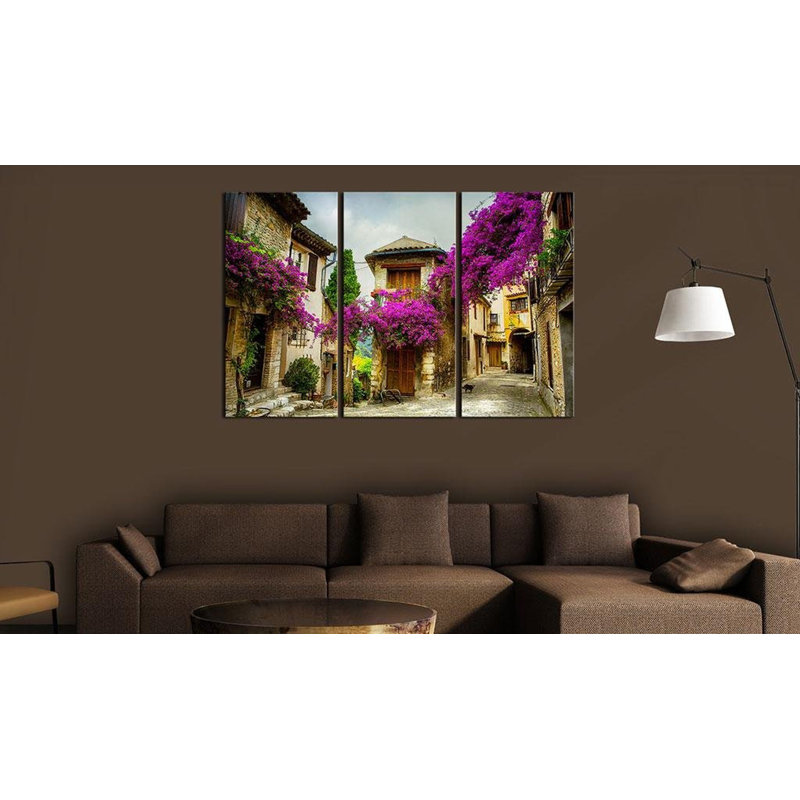 Aranson, charmante allée sur toile, 3 pièces, H 16 po x l 24 po x P 0,7 po