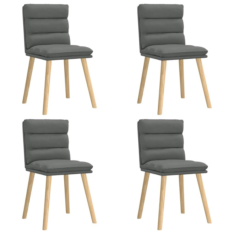 Ensemble de 4 chaises de salle à manger Vidaxl gris foncé, 4, Gris foncé