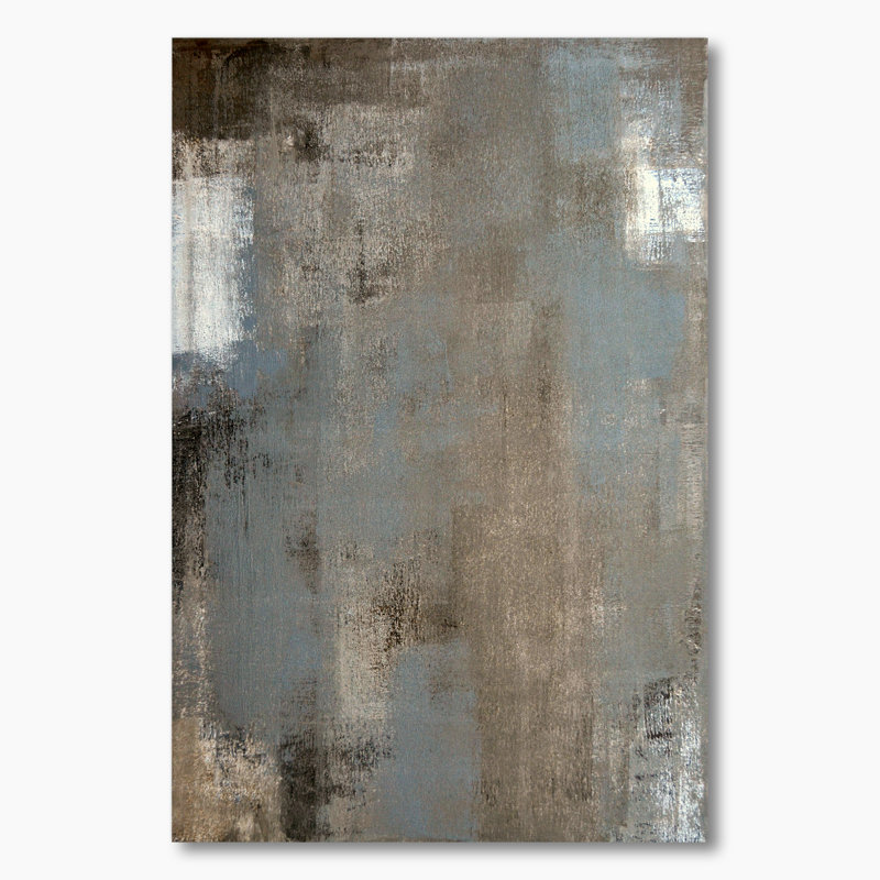 «Gray Meets Brown Abstract Art X», impression sur toile moderne et contemporaine, H 36 po x l 24 po x P 1 po, Toile tendue