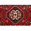 Tapis rouge en laine noué à la main de conception unique 3 pi 4 po x 5 pi 0 po Abagael