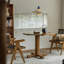 Table de salle à manger ronde en bois massif noyer-1252264182