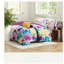 Ensembles de literie floraux, confort en polyester bleu, style joyeux