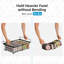 Paquet de 2 ou 4 bacs de rangement pour congélateur - paniers en fil métallique extensible avec poignées pliables, rangement empilable pour la viande, le poisson et les légumes congelés-918945732