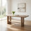 Table de salle à manger Zoko, base en piédestal, bois massif 83 po