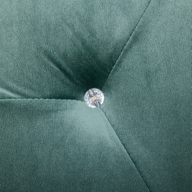 Tufted Storage Ottoman, Green