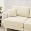 Canapé 2 places avec accoudoirs en forme de coquillage et pieds cylindriques enveloppés de tissu d'ameublement Boucle-524204311