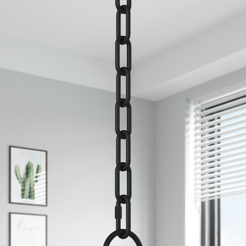 Chaîne ou chaîne Roby Winter, H 144 po x l 1,06 po x P 144 po, Noir