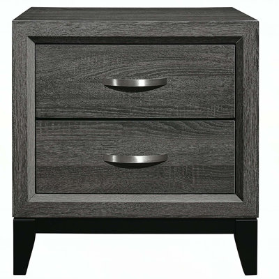 Styling Gray Finish 1pc Nightstand Dovetail Drawers Unique Bedroom Furniture