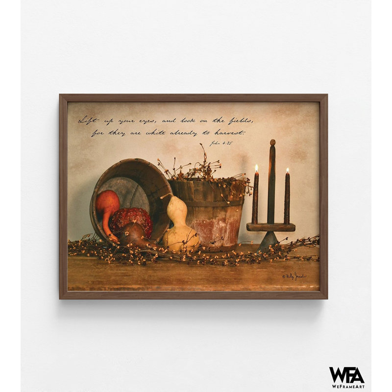 Déjà à la récolte par Billy Jacobs, impression encadrée de Jean 4: 35, idée de maison de cadeau de fermier béni, décor de style campagnard