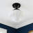 1-lamp White Glass Adjustable Flush mount light