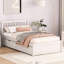 Lit simple moderne blanc lavé avec 2 tiroirs de rangement-1907955979