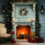 Fleurs de Noël multicolores 20 po avec pin et ambiance festive American Design