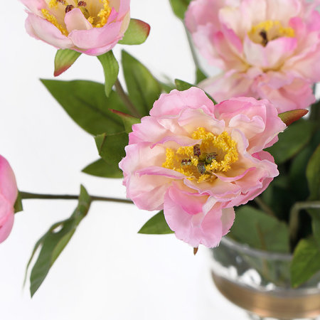 Silk Cloth Peony Arrangement, Light Pink