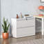 Classeur verrouillable en métal, 2 tiroirs, blanc, pour le rangement de bureau, convient aux classeurs de format légal / A4 / F4-1255349075