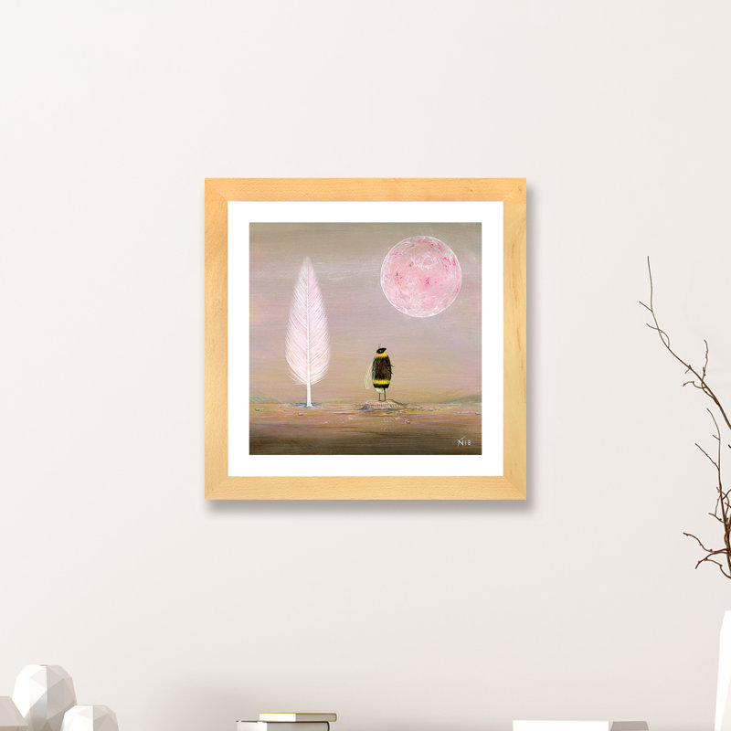«The Watcher» par Neil Thompson - reproduction d'art, H 24 po x l 24 po x p 1 po, Papier bois naturel, Blanc