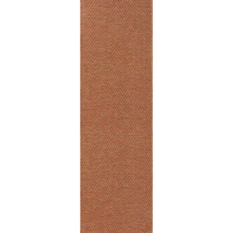 Tapis rouille texturé uni Tax, Tapis de couloir 2 pi 5,5 po x 10 pi 2,1 po