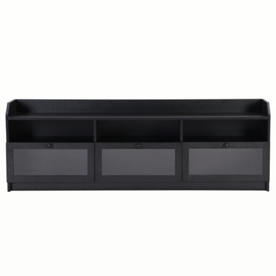 Sleek & Modern Design TV Stand With Acrylic Board Door, Chic Elegant Media Console For Tvs Up To 65"", Ample Storage Space TV Cabinet With Black Handle -  Ivy Bronx, 43FDC31FAD52459992140A638ECA5D78