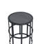 Table d'appoint en céramique avec structure en fer thermolaqué - Décoration de patio légère et résistante aux intempéries