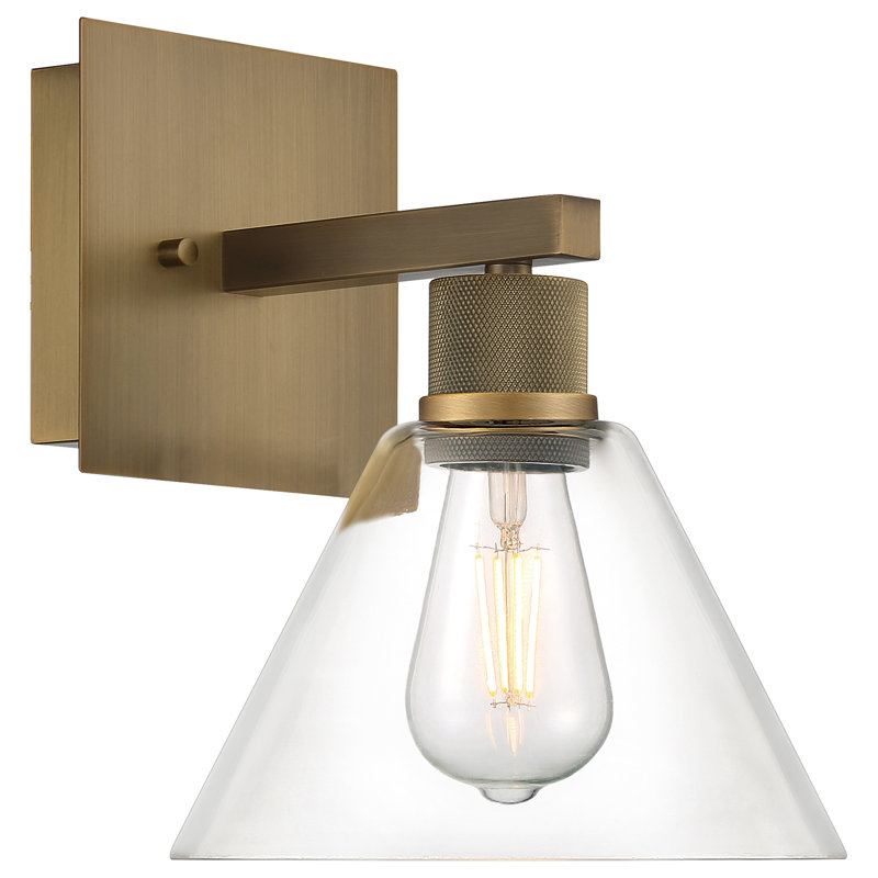 Port Nine Armed Sconce, Antique Brushed Brass