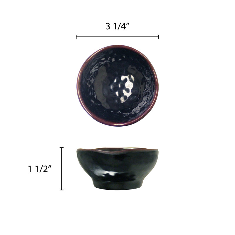 Soucoupe à vaisselle en mélamine 3,25 po tenmoku
