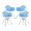 Fauteuil Modholic Eiffel avec pieds en acier, bleu (ensemble de 2)-208414335-253025735