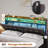 Lift Up Storage  Bed Frame With Charging Station And Hidden Storage Headboard, Led Lights Upholstered Platform Bed With Hydraulic Storage,-1877195848-1877195831