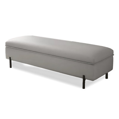 Light Luxury Minimalist Rectangular Microfiber Leather Storage Ottoman
