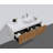 Leffler 47.2 " W Wall Mounted Wall Mounted 1 Single Vanity Bathroom Vanity With Plastic Top