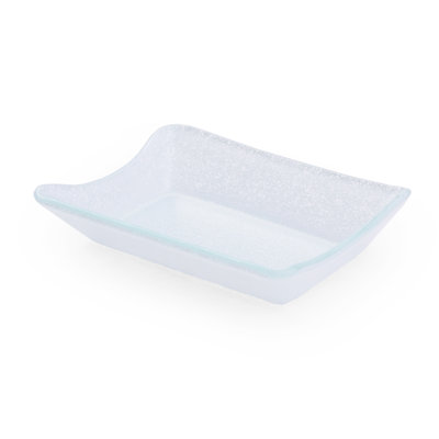 Isenberg Aqua Glass Rectangular Bowl