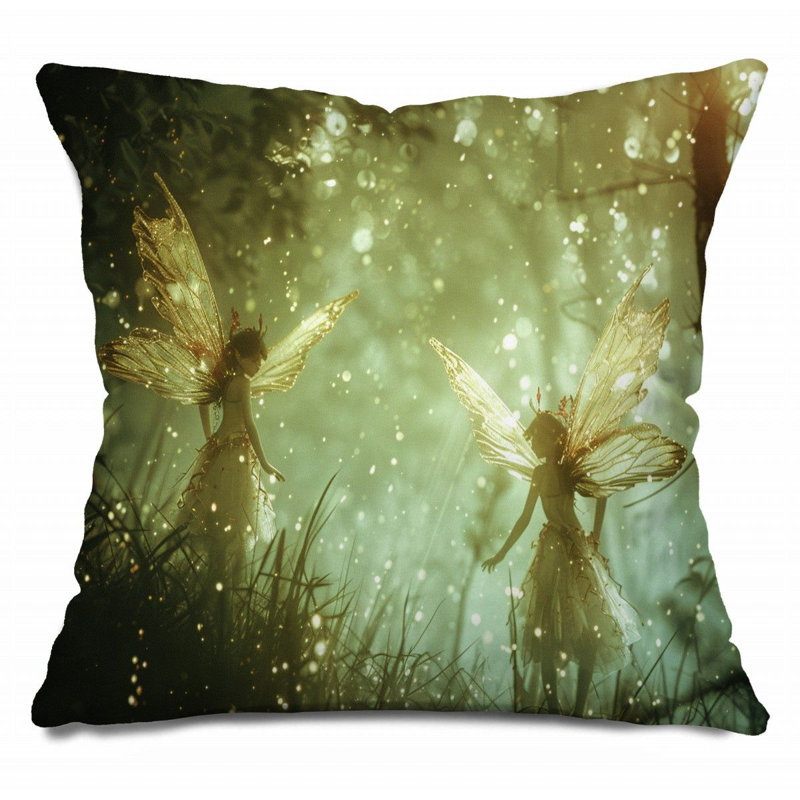  Reversible Throw Pillow, 14"H x 14"W