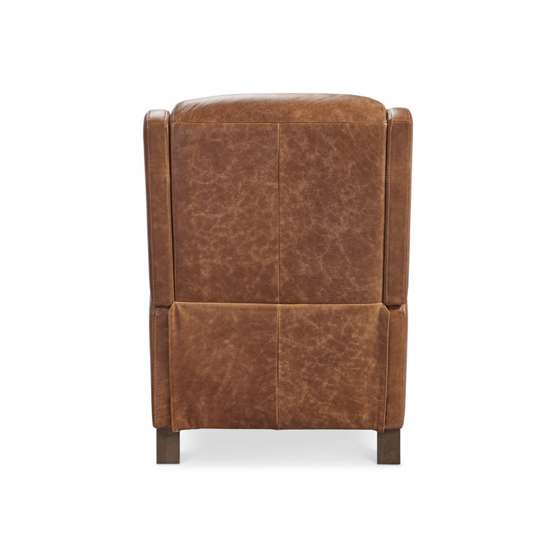 Bernhardt Hampton Leather Recliner, Cream, Olive Leather