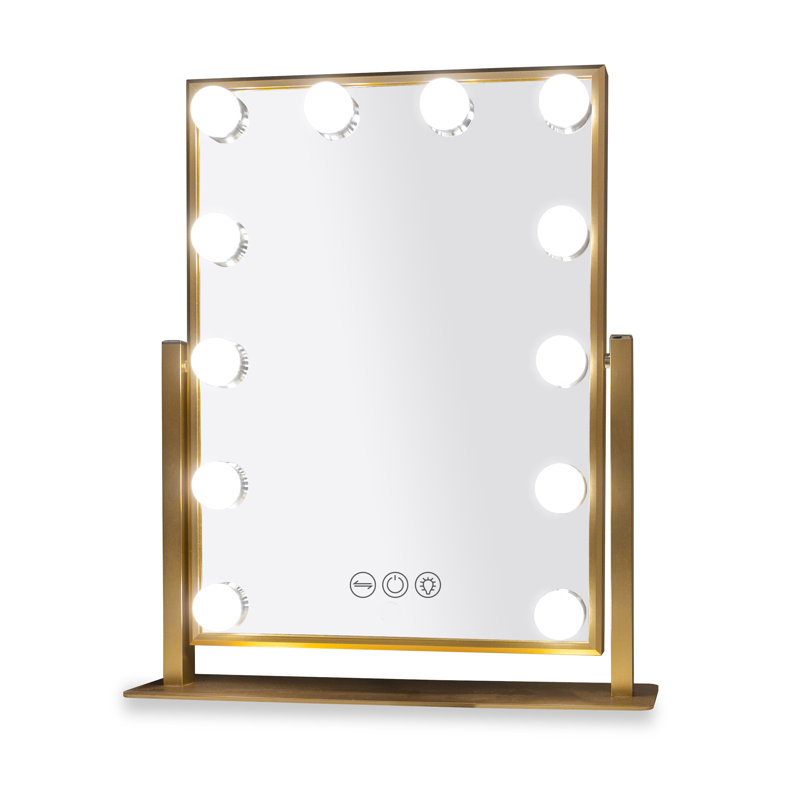 Miroir de plancher rectangulaire en métal Vitoriano, Brun
