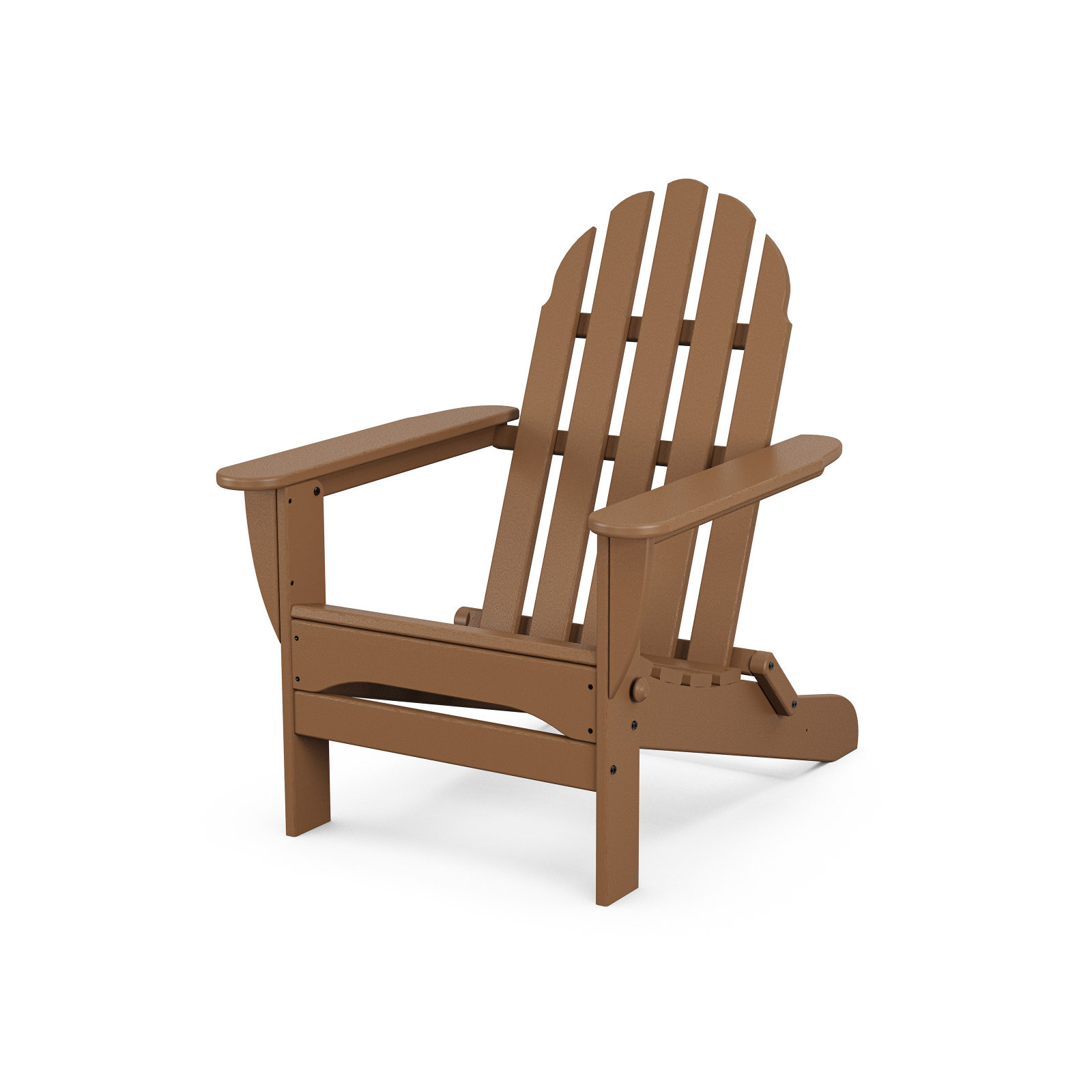POLYWOOD Classic Adirondack Folding Adirondack Chair, Dark Teak