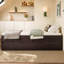 Lit plateforme en bois massif avec lit gigogne et 2 tiroirs-722258062-722258051