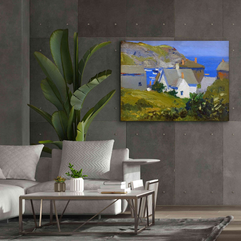 «Monhegan House, Maine, 1916-1919» par Edward Hopper, estampe numérique sur toile, H 40 po x l 54 po x P 1,5 po