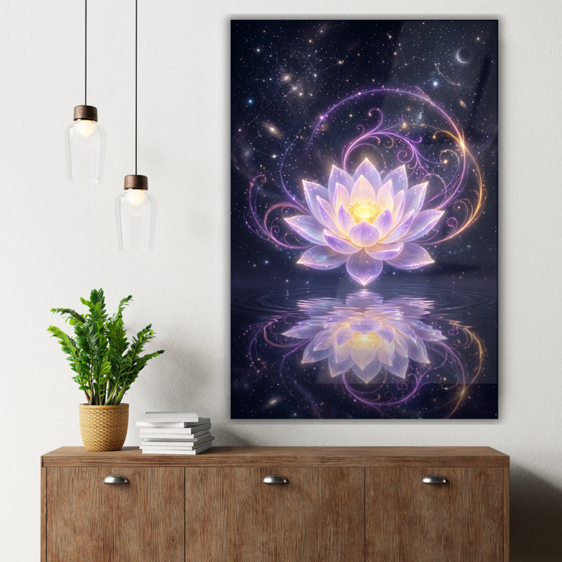Art mural céleste en verre trempé, H 24 po x l 18 po