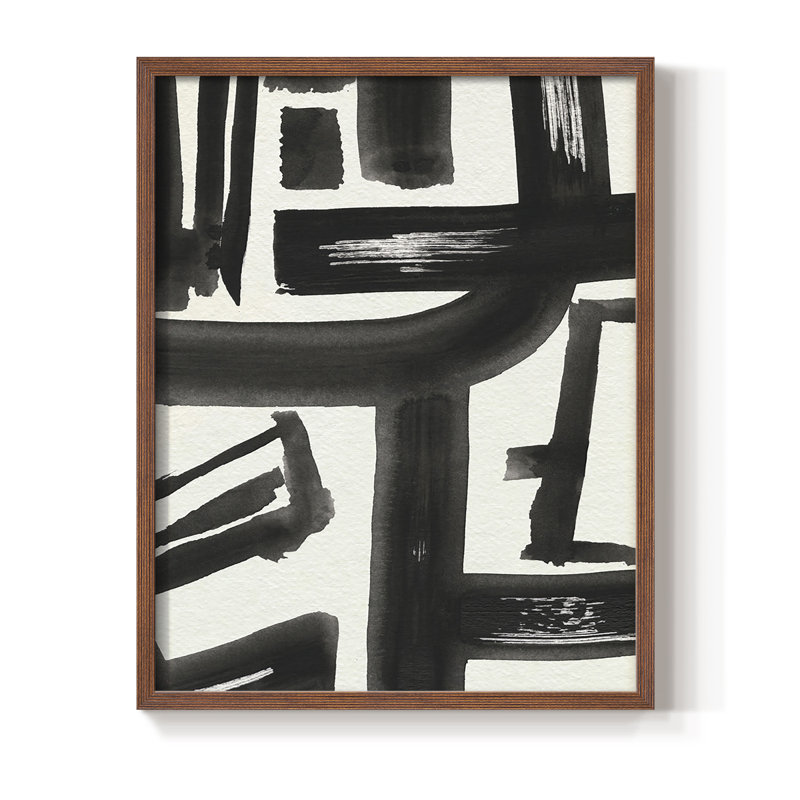 «Inkwell Intersect II», reproduction encadrée - bois massif, H 14 po x l 11 po, Brun