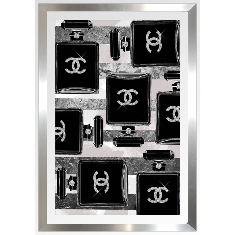 « cc alloveer », reproduction d’art, H 39,5 po x l 27,5 po x P 0,75 po, Acrylique avec cadre argent