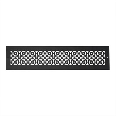 AIR RETURN 4"x24" Duct Opening | Heavy Cast Aluminum Duct Cover (6"x26" Overall) | Powder Coated