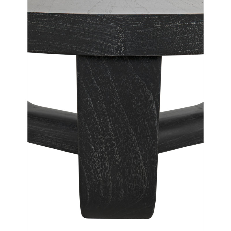 Joel Solid Wood Coffee Table, Cinder Black