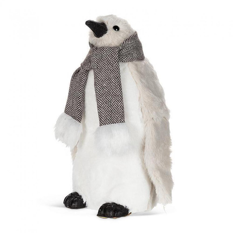 Figurine pingouin flou avec écharpe