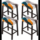 Bar Stool Cover Rectangle Set Of 4 Printed Stretch Counter Height Bar Stools Slipcovers Saddle Stool Slipcover Bench Seat Protector Backless Bar Stools Covers For Kitchen Counter