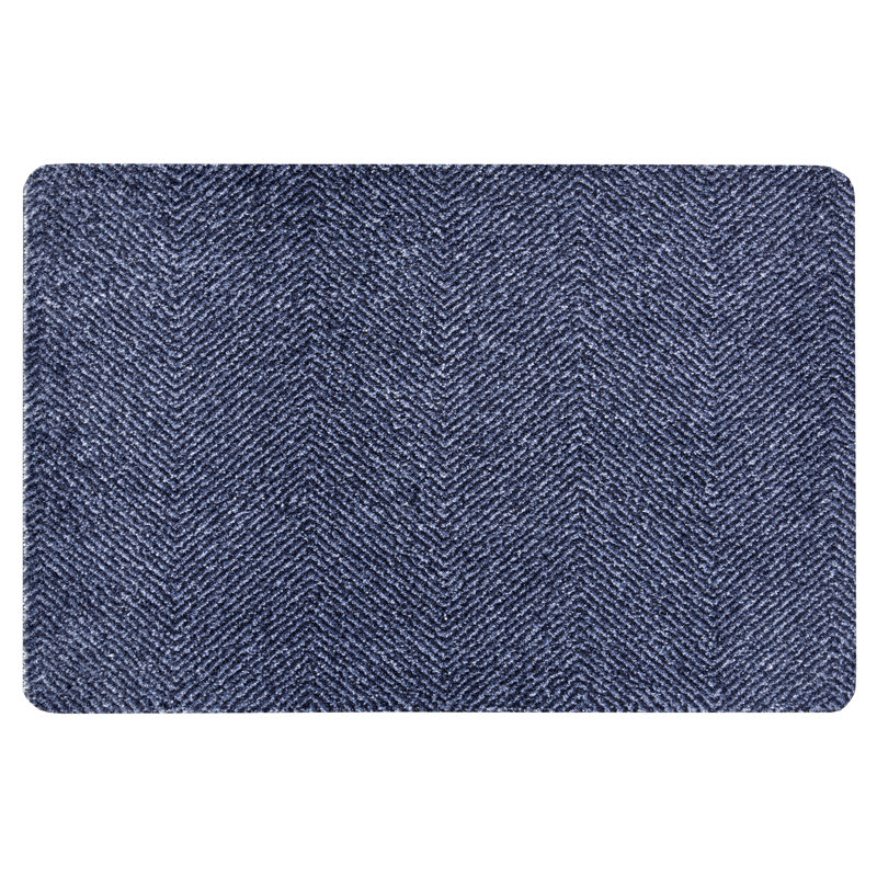 Clean & Go Doormat, Rectangular 45 x 67cm, Dark Blue/Black