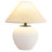 Birdsboro 15.75“ 1 - Light Minimalist White Porcelain Base Ceramic Table Lamps With Fabric Lamp Shade-1393544788